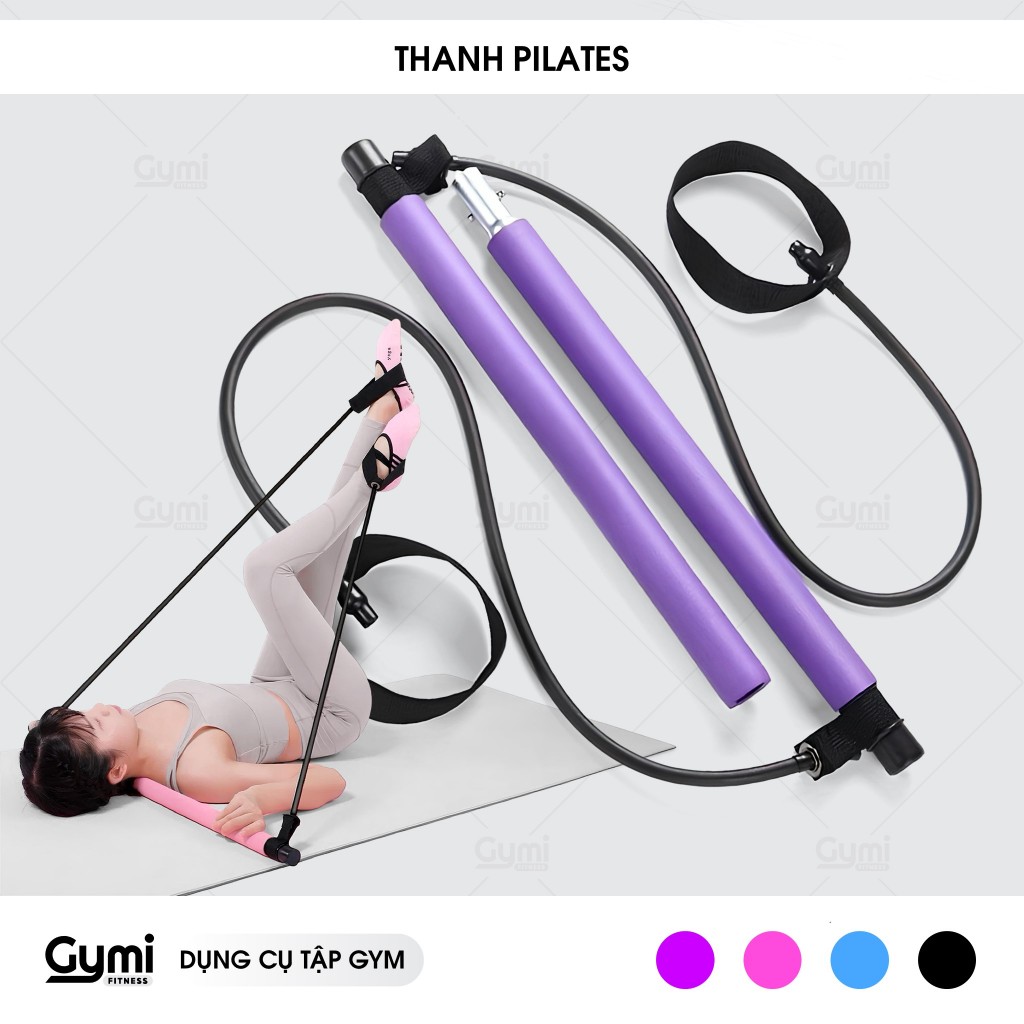 Thanh Tập Pilates Đa Năng - Có Dây Kháng Lực - Tập Toàn Thân, Tay, Lưng, Ngực, Mông, Chân, Đùi - ThanhPilates
