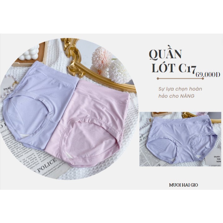 Quần lót nữ cotton mịn, siêu mát, co dãn dễ chịu, dễ phối đồ không lộ viền C17 | THỜI TRANG 12H