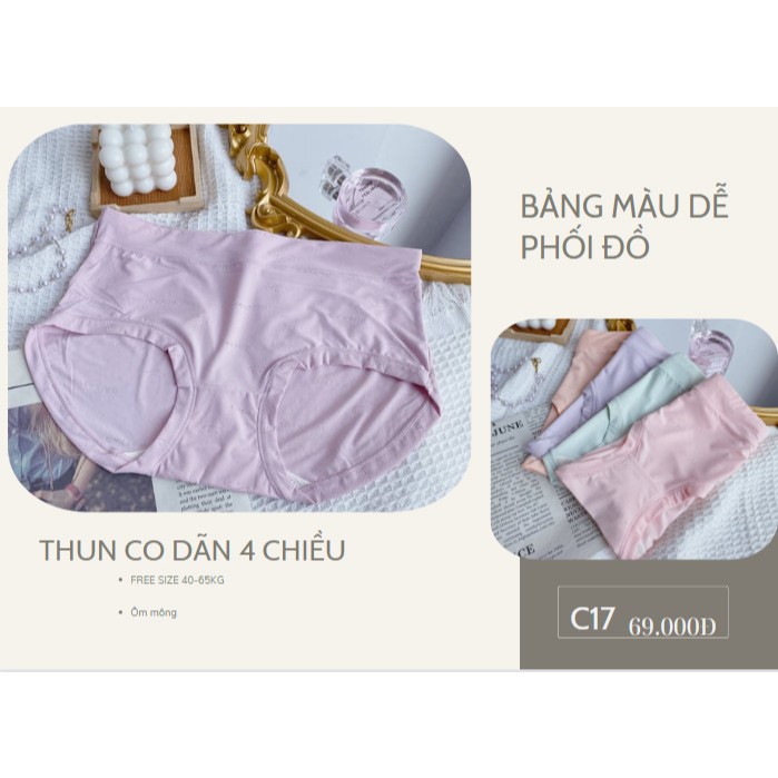 Quần lót nữ cotton mịn, siêu mát, co dãn dễ chịu, dễ phối đồ không lộ viền C17 | THỜI TRANG 12H