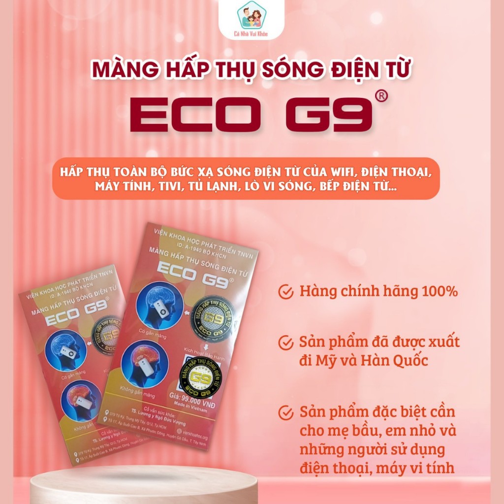 Màng Hấp Thụ Sóng Điện Từ ECO G9 - Miếng Dán Chống Bức Xạ Điện Thoại, Chắn Sóng Điện Từ