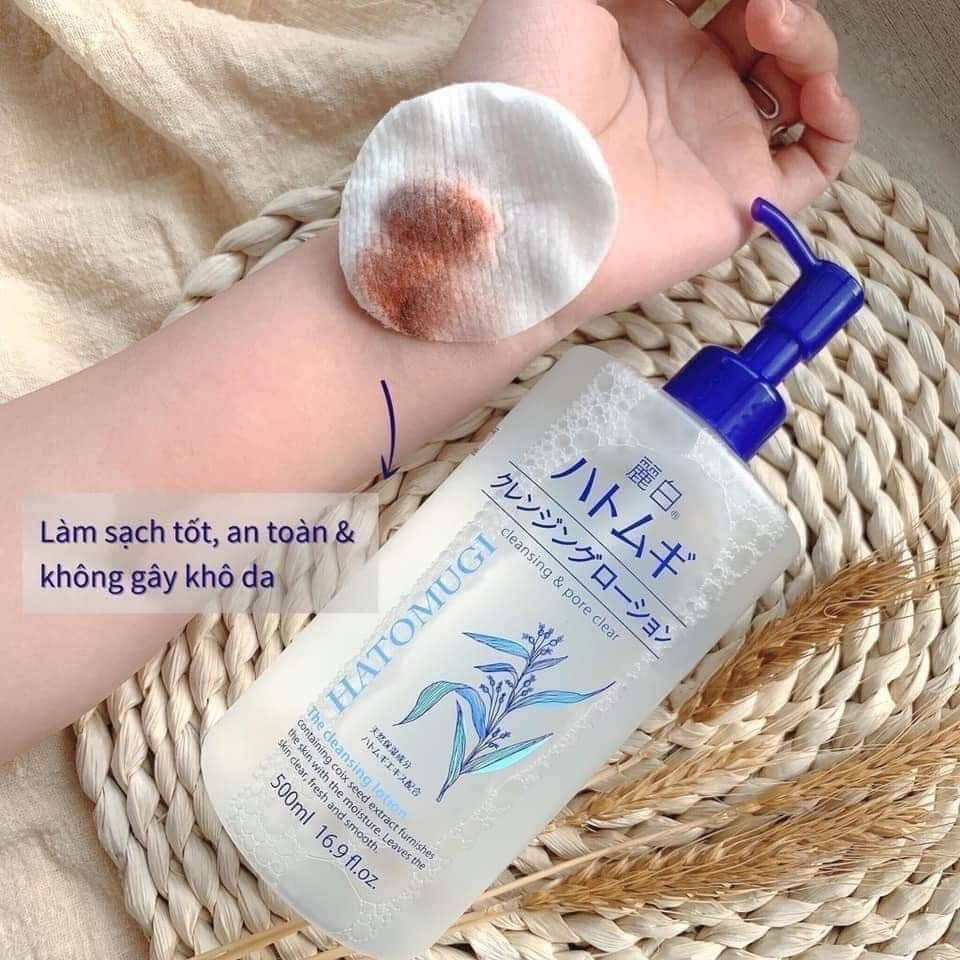 Ảnh Nước Tẩy Trang Reihaku Hatomugi Ý Dĩ Dưỡng Ẩm, Làm Sáng Da Cleansing & Pore Clear 500ml New 2