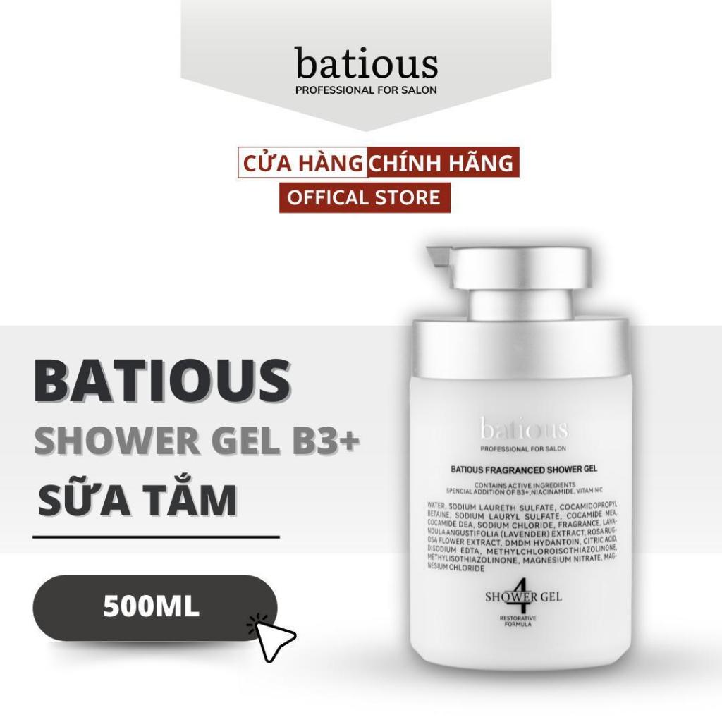 Sữa tắm batious b3+ 500ml giúp dưỡng trắng sáng da mịn màng - Soon Beauty