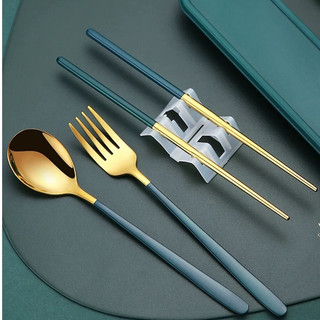 Bộ muỗng đũa cá nhân chuẩn inox 304 Chubby Chef an toàn cho sức khỏe, có hộp dễ dàng mang đi thuận tiện