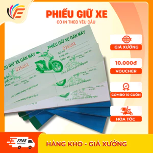 Phiếu Giữ Xe Có Số Nhảy Liên Tục Vé Xe Máy Có Rãnh Xé Tiện Lợi Vé Gửi Xe Gắn Máy Lốc 10 Cuốn