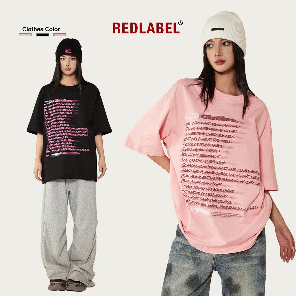 Áo Thun Nam Nữ RedLabel "CIRCLE" Tshirt, Áo Phông Nam Nữ Form Rộng Tay Lỡ Cao Cấp Cá Tính Chất Cotton 250GSM