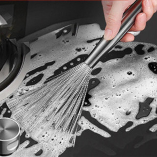 Chổi Inox Chuyên Dùng Cọ Chà Rửa Nồi, Chảo Siêu Sạch, Nhanh Chóng Loại Bỏ Vết Bẩn, Có Móc Treo (hàng tốt)