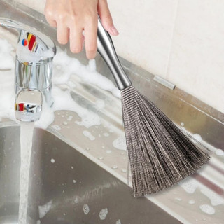 Chổi Inox Chuyên Dùng Cọ Chà Rửa Nồi, Chảo Siêu Sạch, Nhanh Chóng Loại Bỏ Vết Bẩn, Có Móc Treo (hàng tốt)