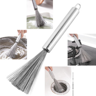 Chổi Inox Chuyên Dùng Cọ Chà Rửa Nồi, Chảo Siêu Sạch, Nhanh Chóng Loại Bỏ Vết Bẩn, Có Móc Treo (hàng tốt)