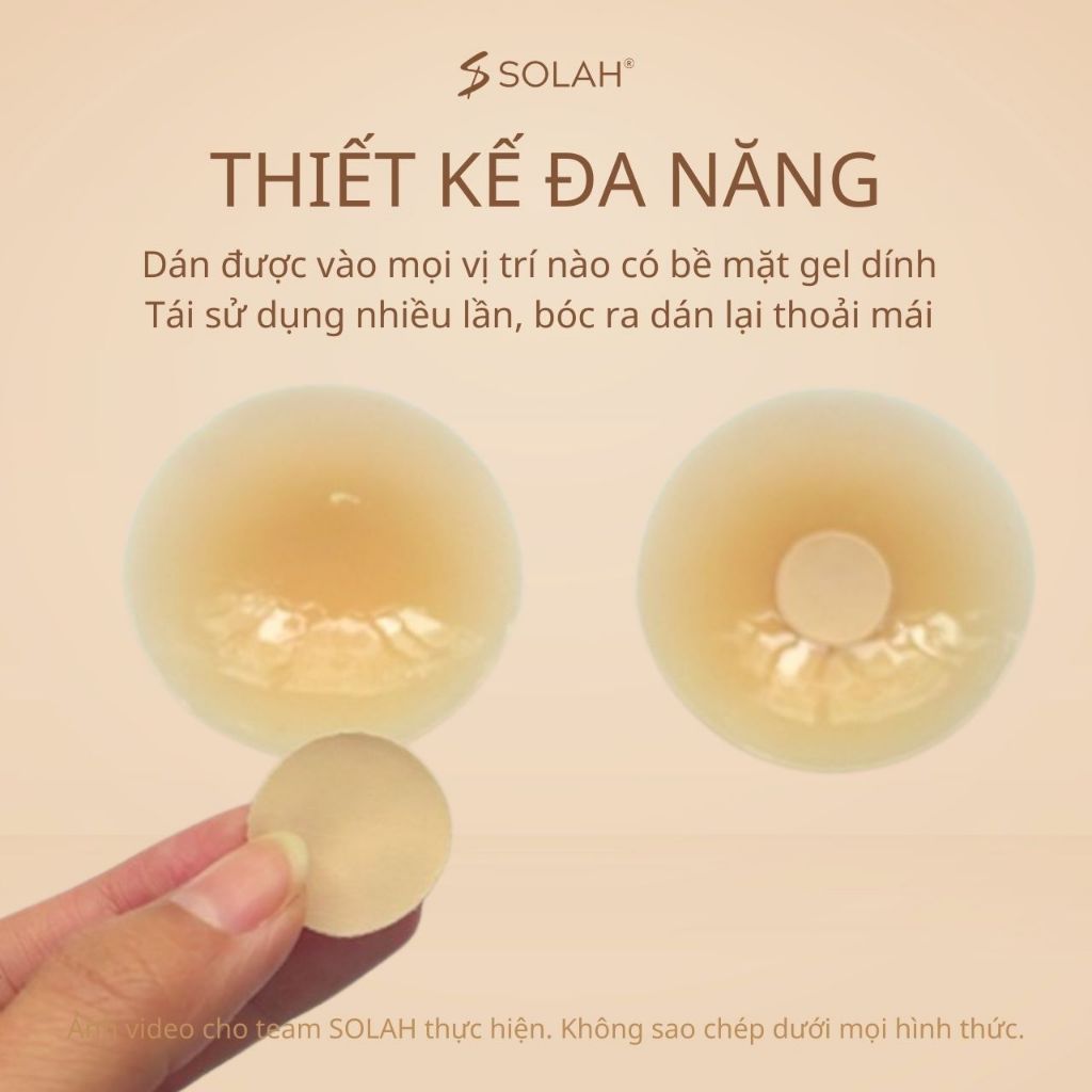 Miếng Đệm Che Núm SOLAH  Bigsize 3.5CM Vải Cotton Tái Sử Dụng Cho Miếng Dán Ngực Áo Bra Dán PK01