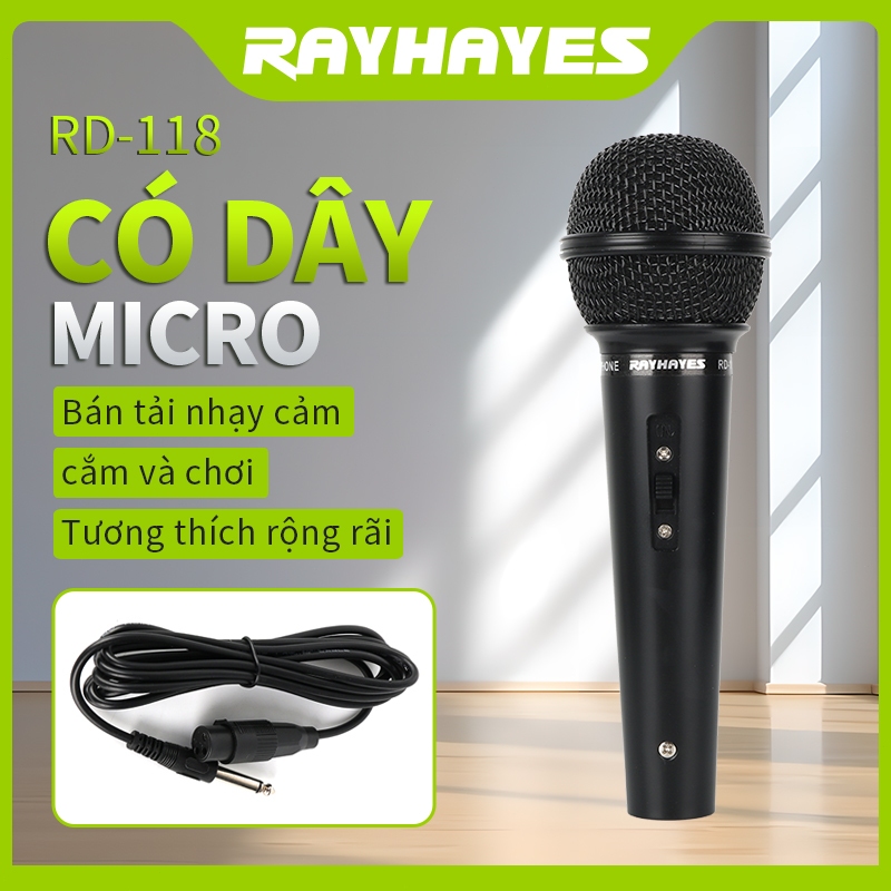 RAYHAYES Micro có dây chuyên nghiệp Micro karaoke Micro hát động ...