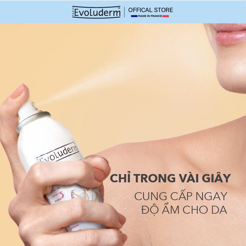 Bộ 2 Chai Xịt khoáng dưỡng ẩm, làm dịu và bảo vệ da Evoluderm Atomiseur Eau Pure 150mlx2