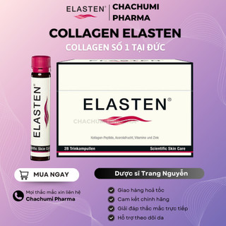 Collagen Elasten Giúp Da Căng Mịn, Chống Lão Hóa, Tóc Chắc Khỏe - Collagen Số 1 Tại Đức 28 ốngx25ml