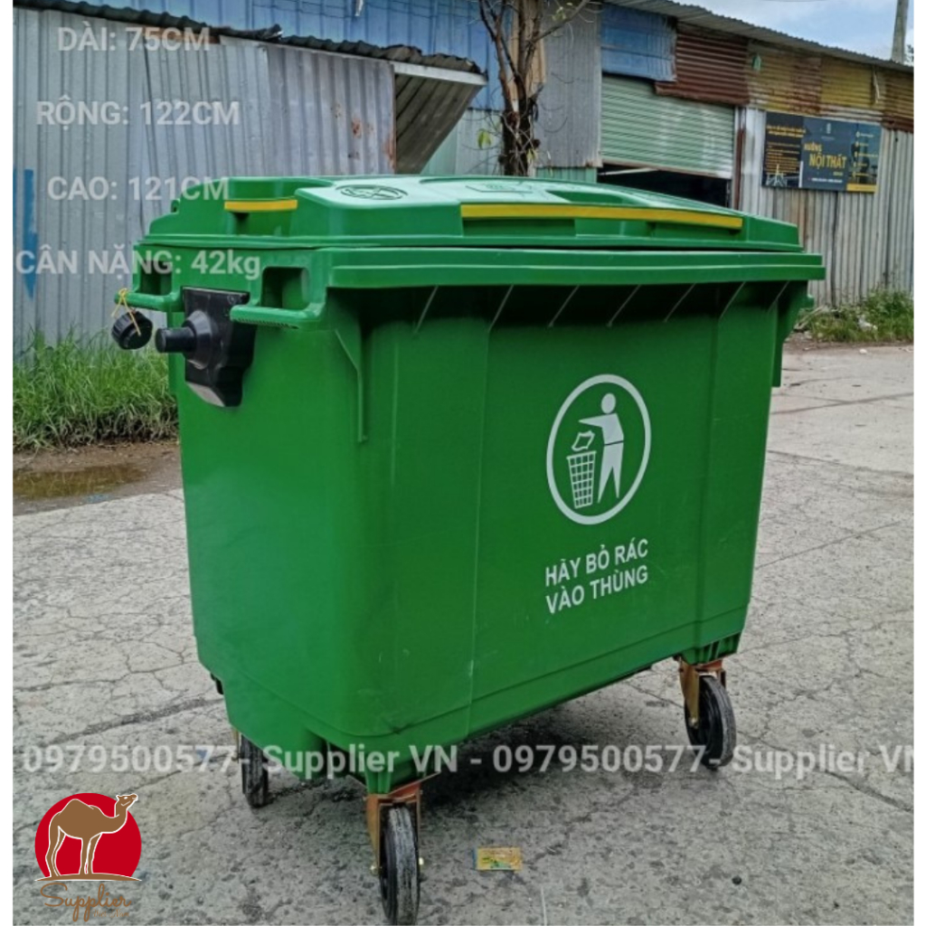[CHUYÊN SỈ] THÙNG RÁC NHỰA HDPE 660L CÓ BÁNH XE GOM RÁC CÔNG CỘNG, CÔNG ...