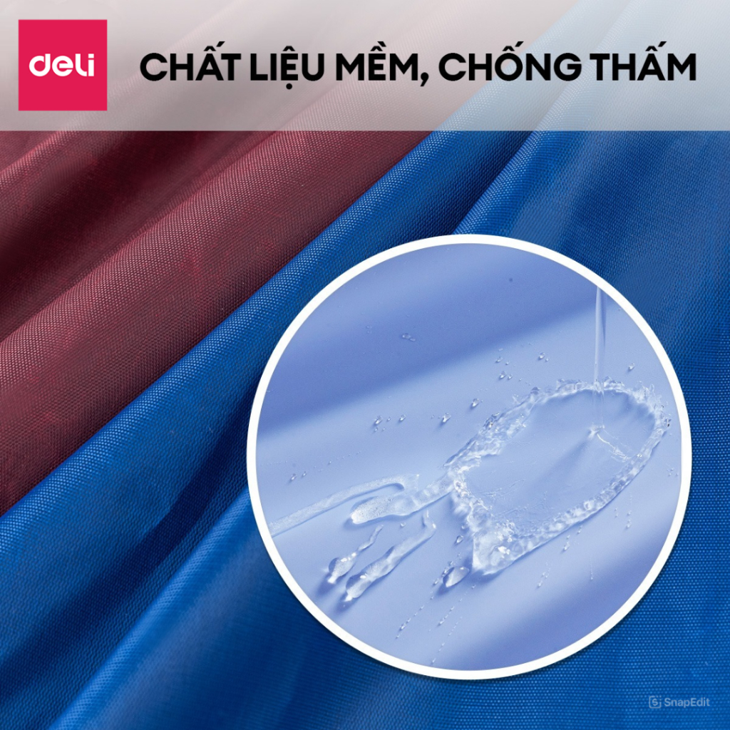 Áo Mưa Trong Suốt Deli Có Kính Chắn Mưa Thiết Kế Thời Trang Nhiều Màu Vải Dày Chống Thấm Cao Cấp