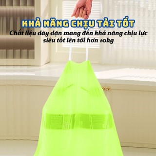 Túi đựng rác có dây rút, túi rác đuổi muỗi, chống côn trùng có quai dày dặn Ag+ kháng khuẩn 100 túi