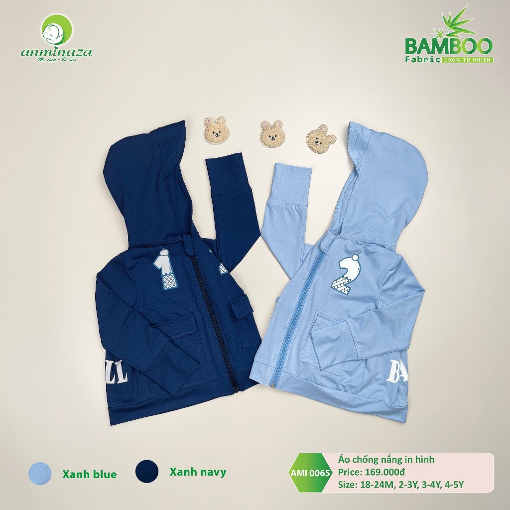 Áo Chống Nắng Cho Bé Anminaza Thoáng Mát Chống UV Siêu Lành Tính - Hàng Chính Hãng AMI0065