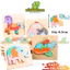 Đồ Chơi Bảng Ghép Hình Gỗ Nổi 3D Dày 0.9cm LOẠI 1 Bộ Tranh Xếp Hình BỐ KHỦNG LONG Cho Bé Phát Triển Kỹ Năng
