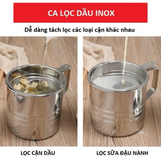 Ca Lọc Dầu Ăn, Bình Lọc Dầu Ăn Có Giá Lọc Inox 304 Sáng Bóng Cực Đẹp - Kho Sỉ Gia Dụng Alulu