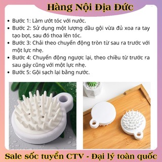 [1Chiếc] Lược dầu gội silicon massage da đầu để giảm rụng tóc và kích thích mọc tóc