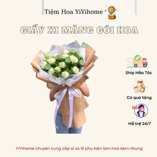 Giấy Xi Măng Gói Hoa, Giấy Kraft Nhật Gói Hàng Size 51x72cm, Không Mùi Gói Quần Áo YiYihome