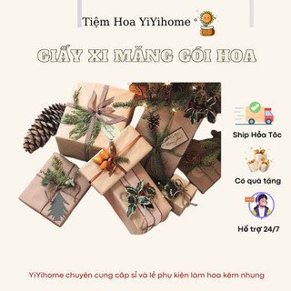 Giấy Xi Măng Gói Hoa, Giấy Kraft Nhật Gói Hàng Size 51x72cm, Không Mùi Gói Quần Áo YiYihome