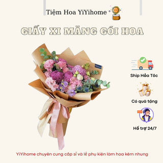 Giấy Xi Măng Gói Hoa, Giấy Kraft Nhật Gói Hàng Size 51x72cm, Không Mùi Gói Quần Áo YiYihome