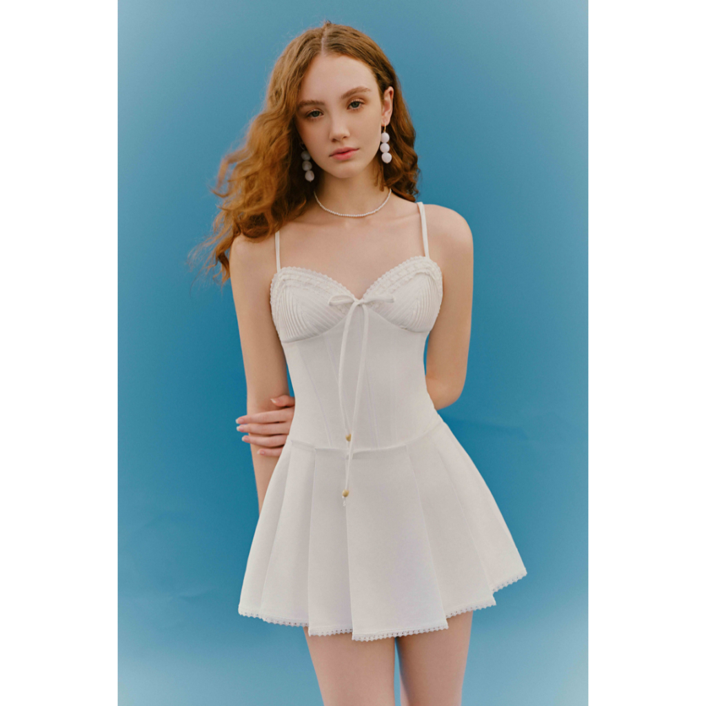 JUBIN STUDIO | DARLA DRESS | Đầm 2 dây xếp li bản to