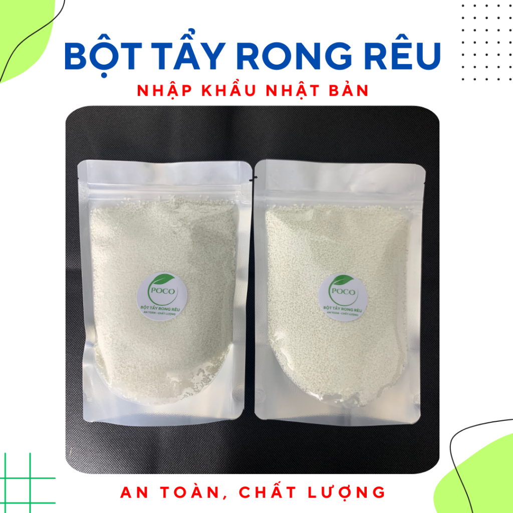 Combo 2 Bột Tẩy Rong Rêu (500g/Bịch) cho nền sân xi măng, sân gạch, hồ ...