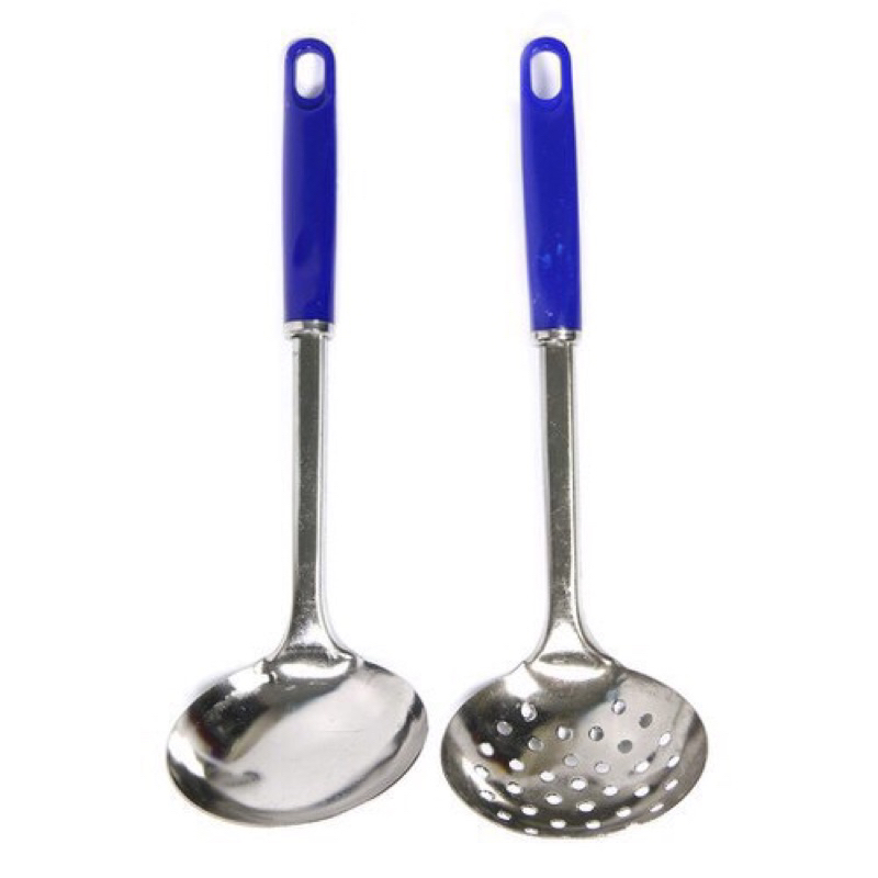 Muôi Inox, Muôi Múc Canh, Muôi Thủng Ăn Lẩu Inox Cán Xanh Chống Nóng ...