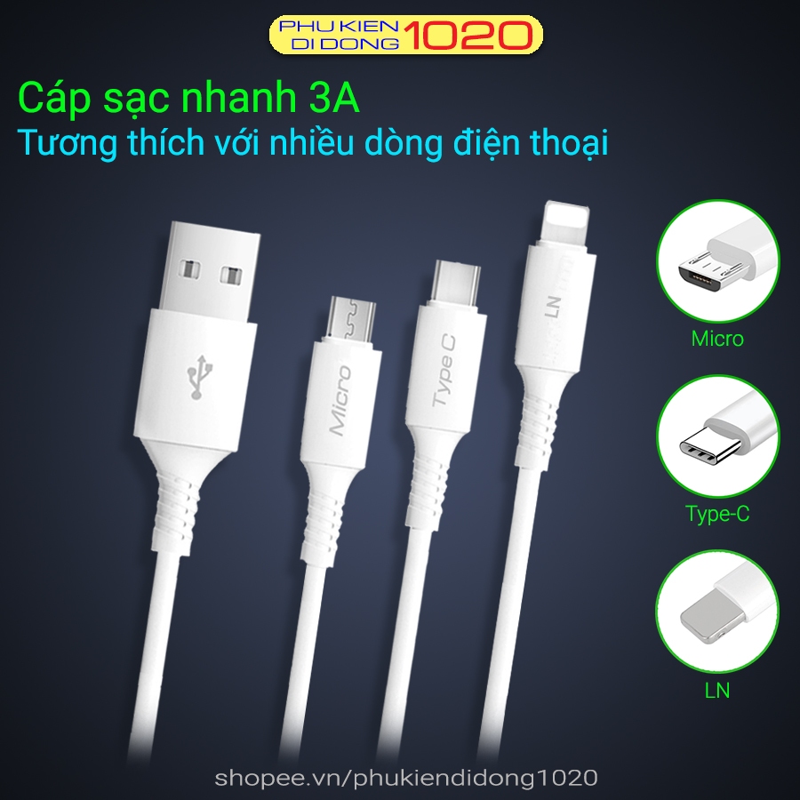 Cáp sạc nhanh 3A – Sạc nhanh cho điện thoại Android, IP – Dòng sạc ổn ...