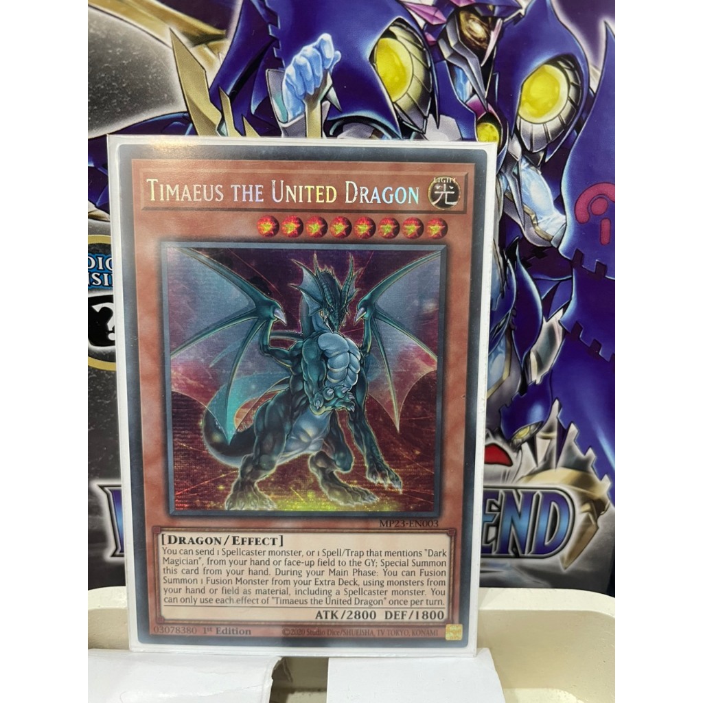 Thẻ bài Timaeus the United Dragon - MP23-EN003 - Prismatic Secret Rare ...
