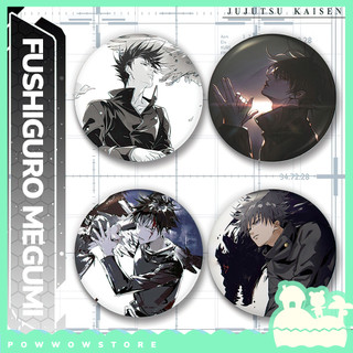 [Sẵn VN] Pin Ghim Huy Hiệu 58mm Chất Liệu Thiếc Không Rỉ Phủ Nhựa Hologram Lấp Lánh Anime Manga Jujutsu Kaisen Megumi