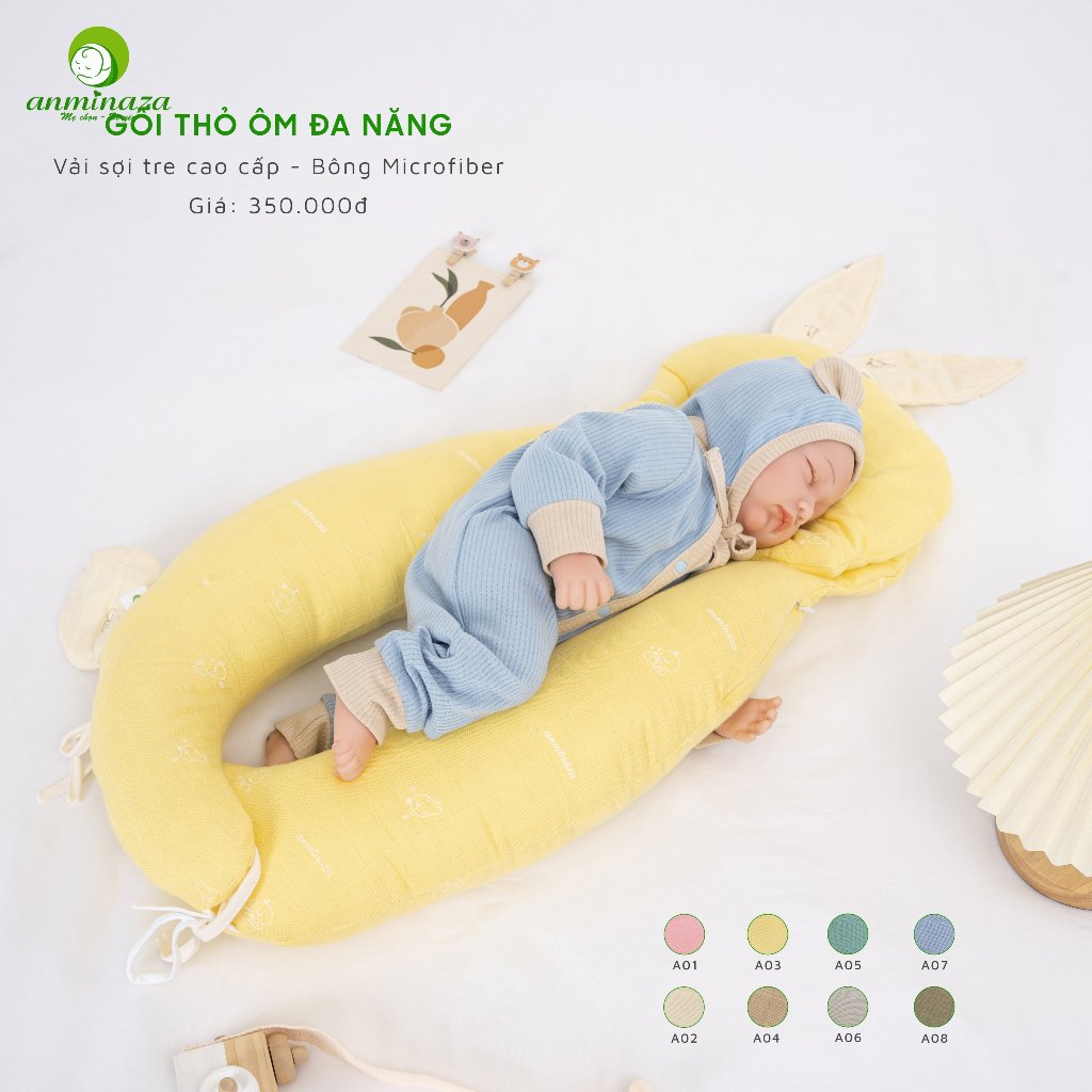Gối Ôm Cho Bé Đa Năng Anminaza 3 Trong 1 Dành Cho Bé - Hàng Chính Hãng APK0047