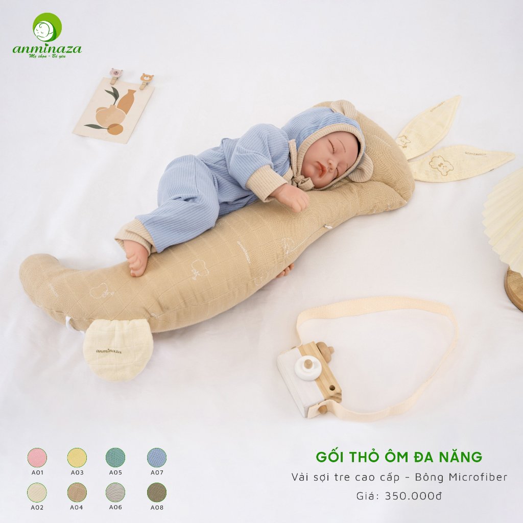 Gối Ôm Cho Bé Đa Năng Anminaza 3 Trong 1 Dành Cho Bé - Hàng Chính Hãng APK0047