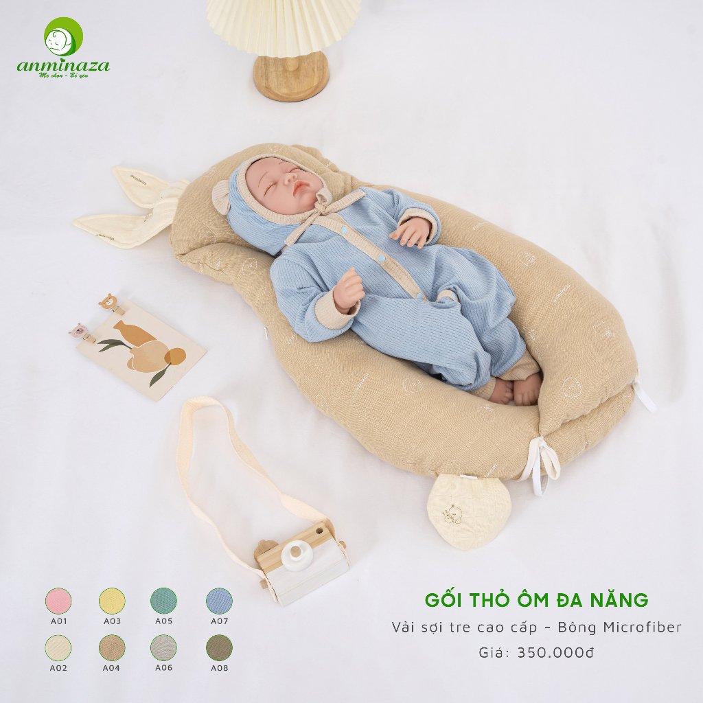 Gối Ôm Cho Bé Đa Năng Anminaza 3 Trong 1 Dành Cho Bé - Hàng Chính Hãng APK0047
