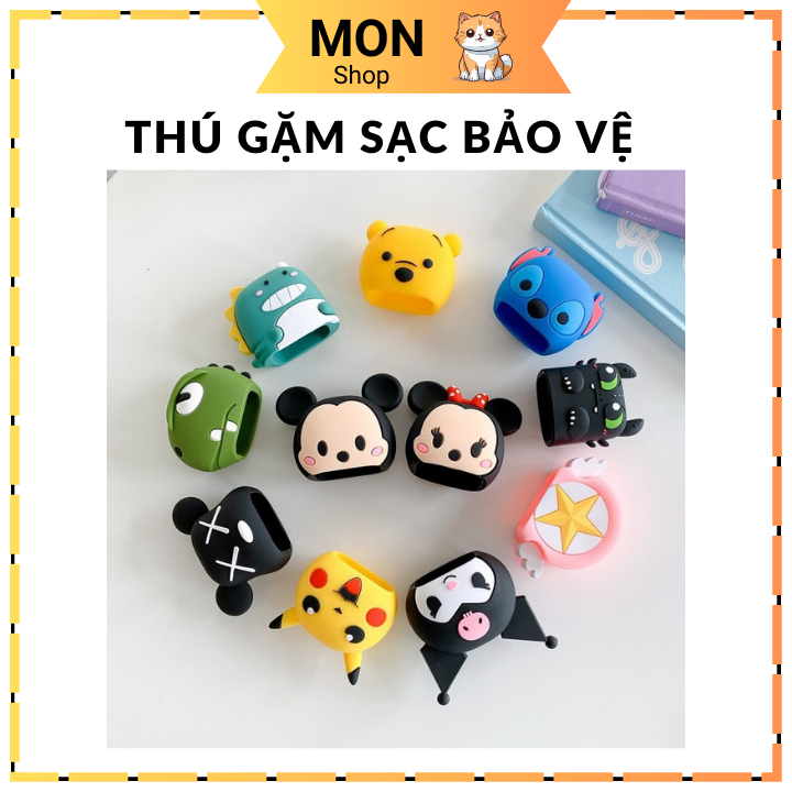 Thú Bảo Vệ Đầu Cáp Sạc, Nút Dây Tai Nghe Hình Thú Hàng Chuẩn Đẹp Nhiều Mẫu Giao Ngẫu Nhiên [MON STORE]