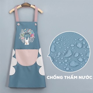 Tạp dề nấu ăn không thấm nước chống vấy bẩn khi pha chế làm việc nhà