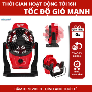 Quạt pin M12 AF Milwaukee có 3 cấp độ gió, hoạt động tới 16h, đầu quạt xoay 360 độ - Chính Hãng
