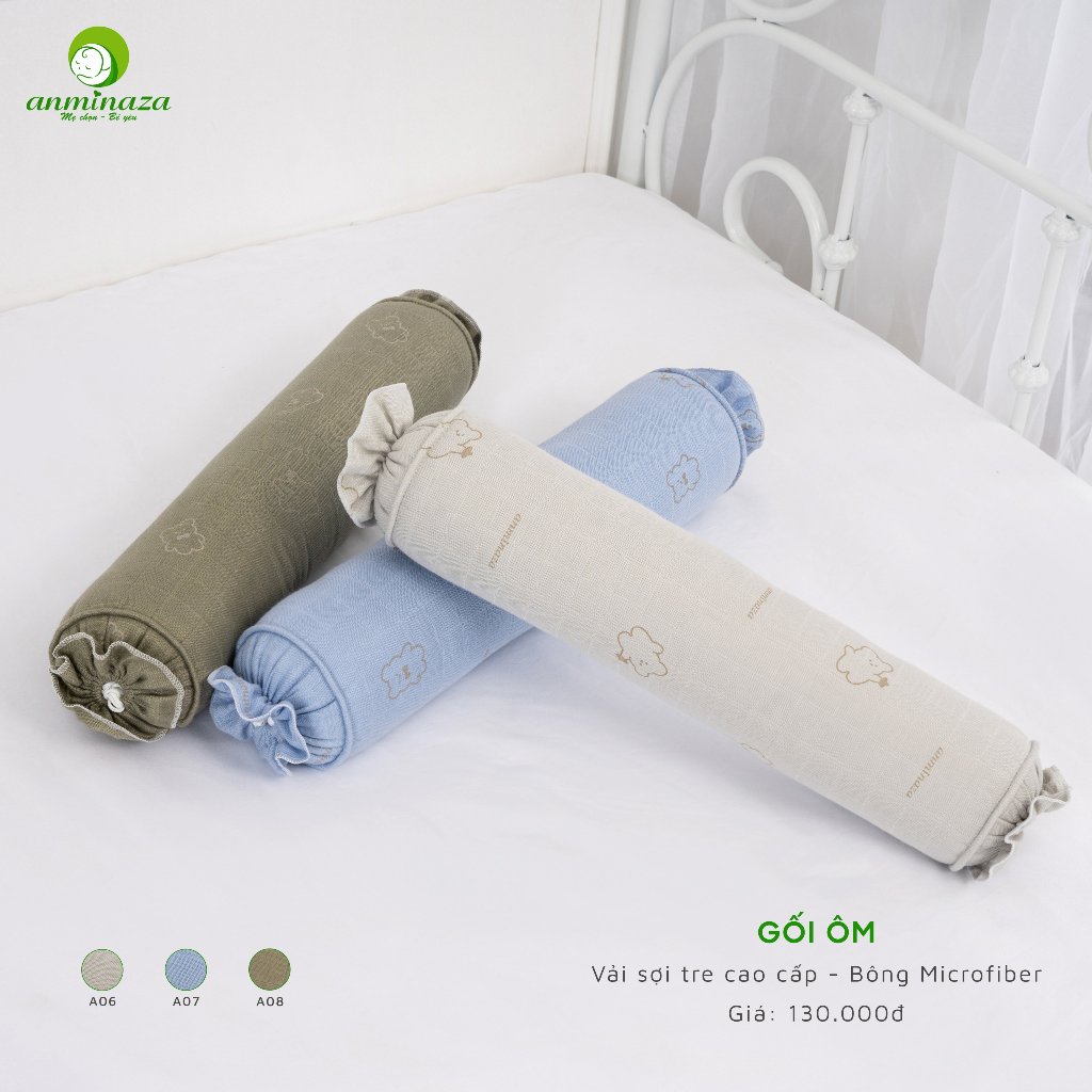 Gối Ôm Cho Bé Bông Microfiber Êm Ái Nhẹ Nhàng,Vải Sợi Tre An Toàn Lành Tính - Hàng Chính Hãng APK0017