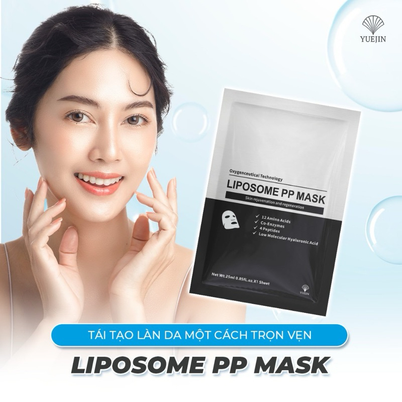 1 hộp 10 miếng Mặt nạ Yuejin Liposome PP Mask (ĐEN) 25ml hạn 2028 IS232