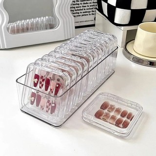 COMBO 5 Hộp Đựng Nail Box Móng Giả Chuyên Dụng Hình Vuông Bo Cạnh Mới, Nailbox Sang Trọng Đáng Yêu Đủ Màu 88837