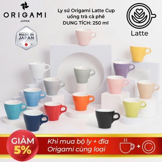 [ORIGAMI JAPAN] Volcano Ly sứ Origami Latte Cup 250ml uống trà cà phê