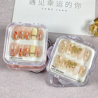 COMBO 5 Hộp Đựng Nail Box Móng Giả Chuyên Dụng Hình Vuông Bo Cạnh Mới, Nailbox Sang Trọng Đáng Yêu Đủ Màu 88837