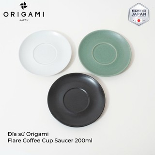 [VOLVANO] Ly đĩa sứ ORIGAMI Flare Coffee Cup Saucer 200ml