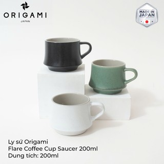 [VOLVANO] Ly đĩa sứ ORIGAMI Flare Coffee Cup Saucer 200ml