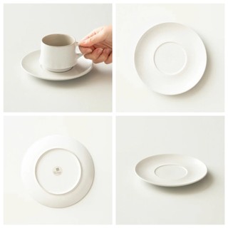 [VOLVANO] Ly đĩa sứ ORIGAMI Flare Coffee Cup Saucer 200ml