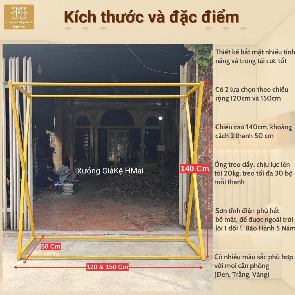 [Hàng Loại 1] Giá treo quần áo chữ X 2 sào treo, Giá treo đôi thép hộp 25. Sơn tĩnh điện 3 màu,đủ size | BigBuy360 - bigbuy360.vn