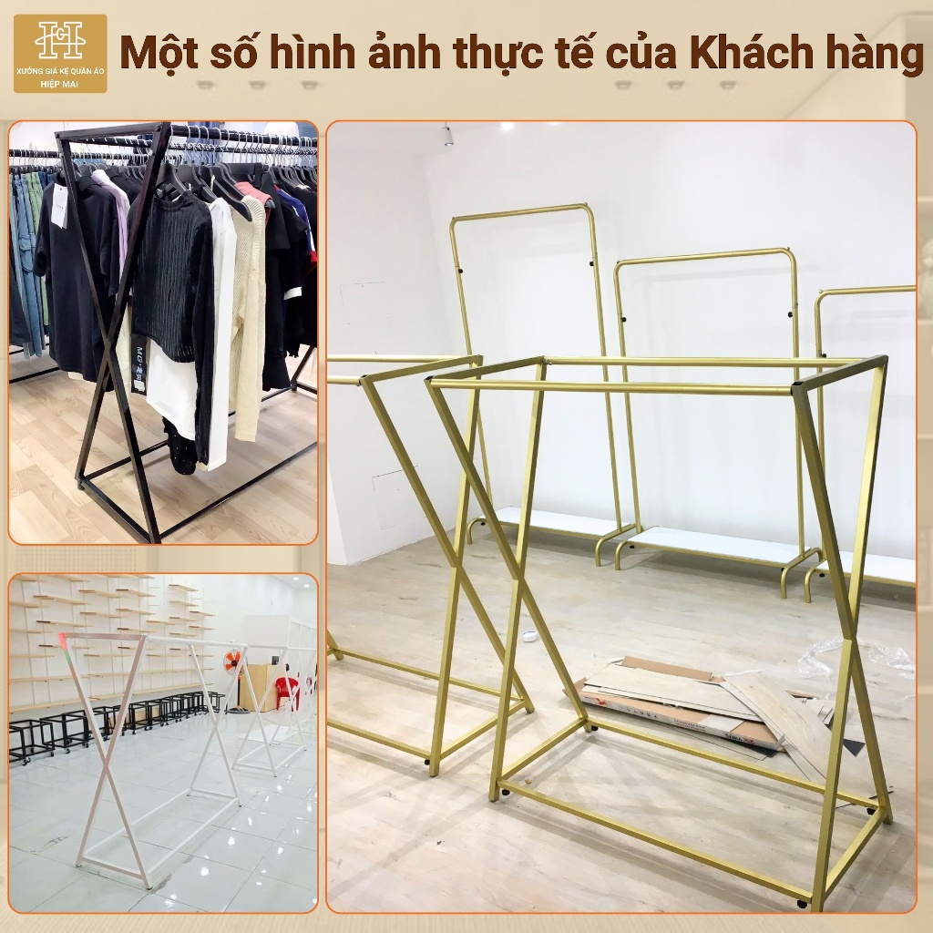 [Hàng Loại 1] Giá treo quần áo chữ X 2 sào treo, Giá treo đôi thép hộp 25. Sơn tĩnh điện 3 màu,đủ size | BigBuy360 - bigbuy360.vn