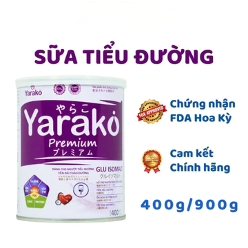 Sữa Tiểu Đường YARAKO PREMIUM GLU ISOMALT Dành Cho Người Tiểu Đường Và Tiền Đái Tháo Đường 400g/900g