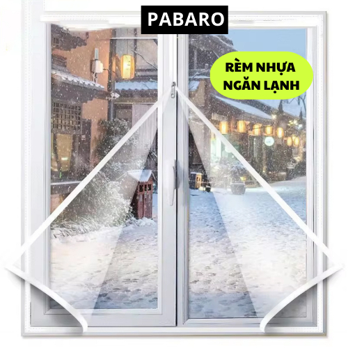 Rèm ngăn Lạnh điều hoà Pabaro rèm nhựa trong suốt eva ngăn lạnh điều hòa rèm cửa sổ chắn mưa có khóa kéo
